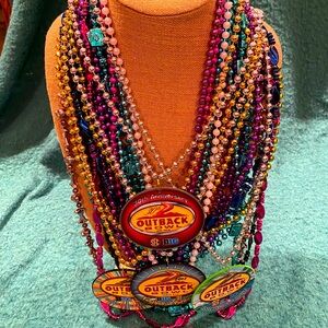 Mardi Gras Beads & Four Outback Bowl Pendants